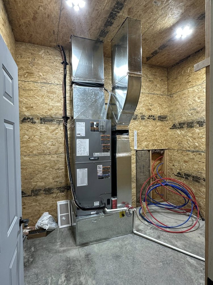 HVAC mechanical room install — attention to detail
